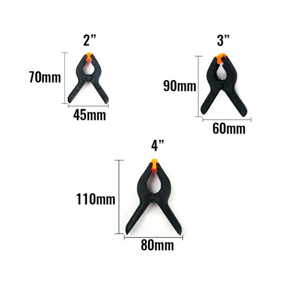 ASHAPE SPRING CLAMPS 2" / 3" / 4"
